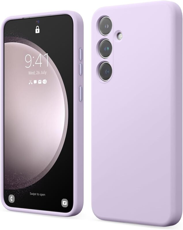 elago Samsung Galaxy S24 Plus case cover Liquid Silicone Full Body Screen Camera Protective, Shockproof, Slim, Anti-Scratch Soft Microfiber Lining - Lavender